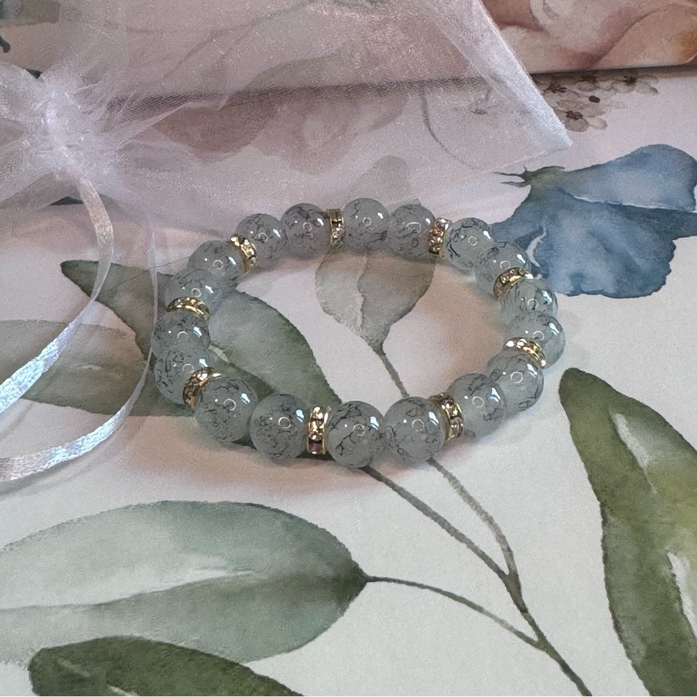 Beaded Bracelet with Gold Accents